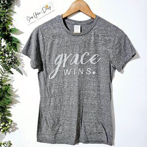 Grace Wins Delta Apparel Womens T-Shirt Size S Gray~SS20.4